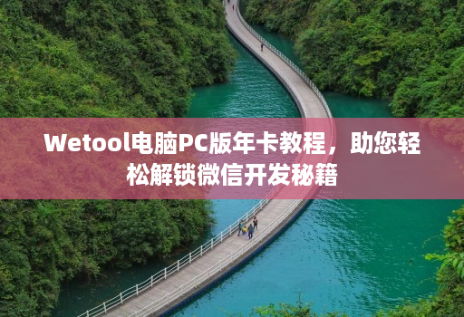 Wetool<strong>电脑</strong>PC版年卡教程，助您轻松解锁微信开发秘籍