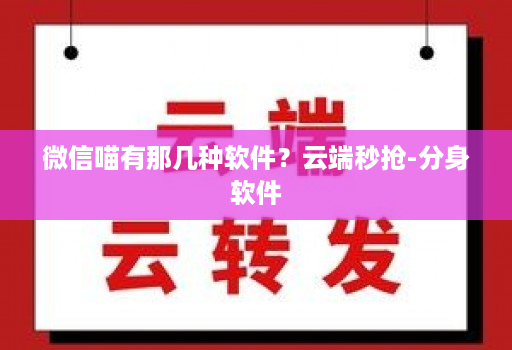 微信喵有那几种软件？<strong>云端</strong>秒抢-分身软件