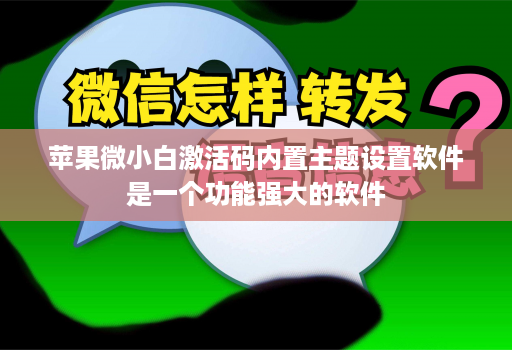 <strong>苹果</strong>微小白激活码内置主题设置软件是一个功能强大的软件