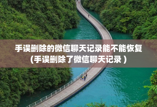 手误删除的微信聊天记录能不能恢复(手误删除了微信聊天记录 )