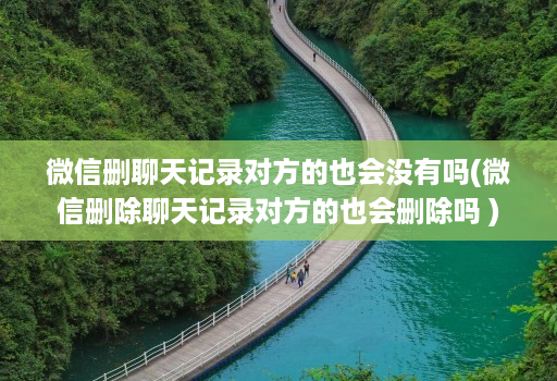 微信删聊天记录对方的也会没有吗(微信删除聊天记录对方的也会删除吗 )