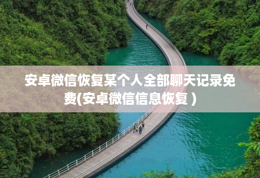 安卓微信恢复某个人全部聊天记录免费(安卓微信信息恢复 )