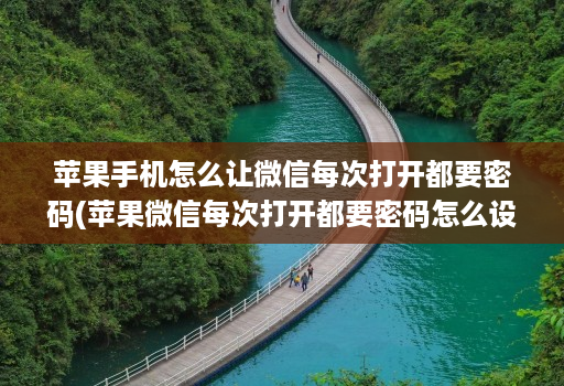 苹果手机怎么让微信每次打开都要密码(苹果微信每次打开都要密码怎么设置 )