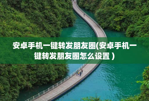 安卓手机一键转发朋友圈(安卓手机一键转发朋友圈怎么设置 )