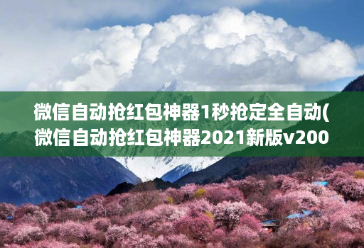 微信自动抢红包神器1秒抢定全自动(微信自动抢红包神器2021新版v200 )