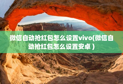 微信自动抢红包怎么设置vivo(微信自动抢红包怎么设置安卓 )