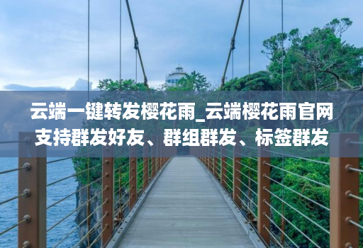 云端一键转发樱花雨_云端樱花雨官网支持群发好友、群组群发、标签群发