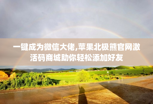 一键成为微信大佬,<strong>苹果</strong>北极熊官网激活码商城助你轻松添加好友