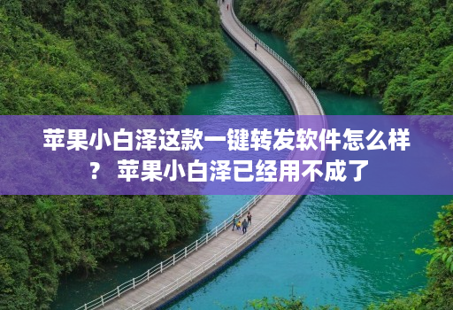 苹果小白泽这款一键转发软件怎么样？ 苹果小白泽已经用不成了