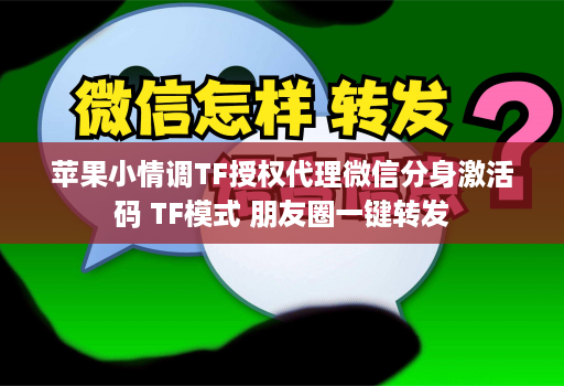 苹果小情调TF授权代理微信分身激活码 TF模式 朋友圈一键转发