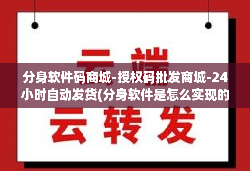 分身软件码商城-授权码批发商城-24小时自动发货(分身软件是怎么实现的 )