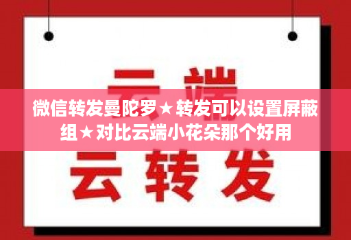 微信转发曼陀罗★转发可以设置屏蔽组★对比<strong>云端</strong>小花朵那个好用