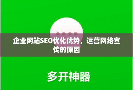 企业网站SEO优化优势，运营网络宣传的原因