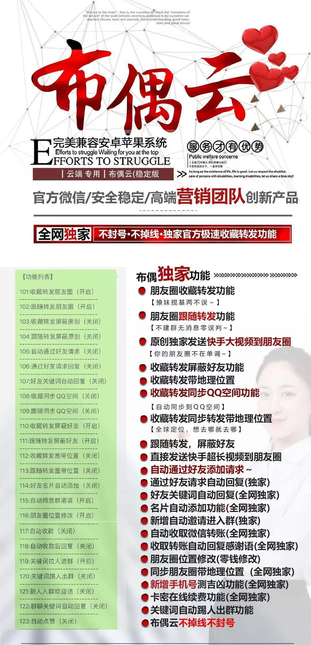 【云端一键转发布偶云月卡季卡年卡授权】收藏转发朋友圈收藏转发屏蔽原创收藏转发QQ空间跟随转发屏蔽主人